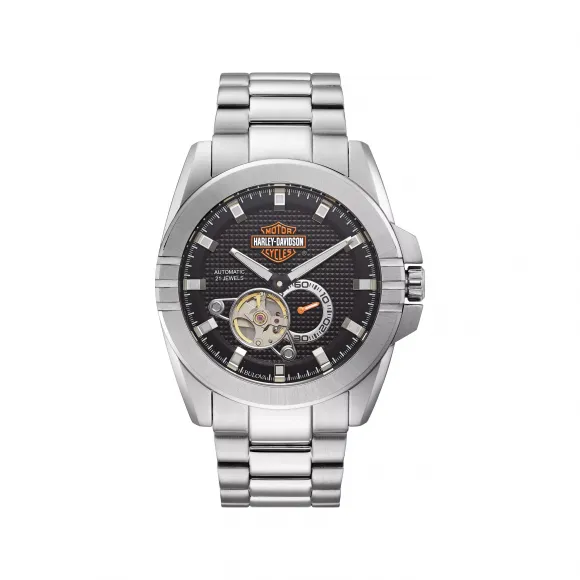 宝路华/Bulova Harley-Davidson®系列 44 MM 不锈钢 自动机械机芯 手表 76A166