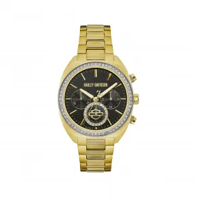 宝路华/Bulova Harley-Davidson®系列 37.5 MM 不锈钢 石英机芯 手表 77M103