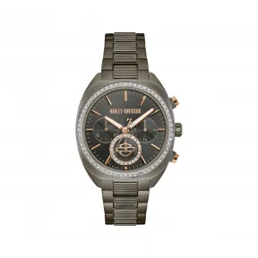 宝路华/Bulova Harley-Davidson®系列 37.5 MM 不锈钢 石英机芯 手表 78M103