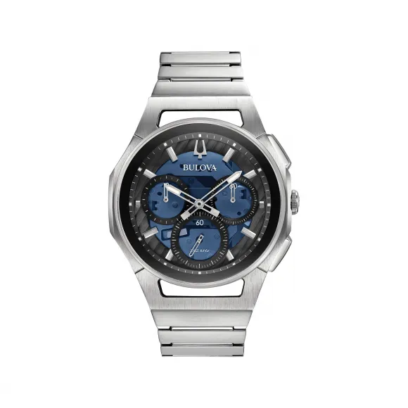 宝路华/Bulova Curv 系列 44 mm 不锈钢 石英机芯 男表 96A205