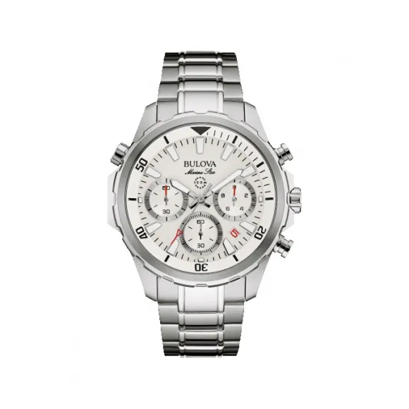 宝路华/Bulova Marine Star 系列 43 mm 银色不锈钢 石英机芯 男表 96B255