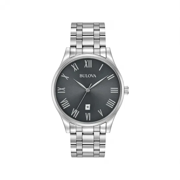 宝路华/Bulova Classic 系列 40 mm 不锈钢 石英机芯 男表 96B261