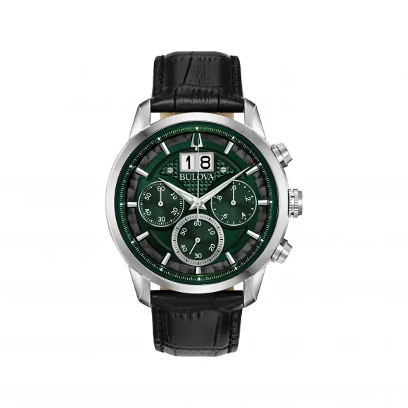 宝路华/Bulova Sutton系列 44.00 MM 不锈钢 石英机芯 男表 96B310