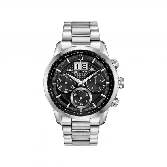 宝路华/Bulova Sutton系列 44.00 MM 不锈钢 石英机芯 男表 96B319