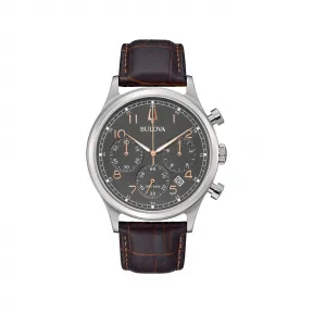 宝路华/Bulova High-Precision系列 43.00 MM 不锈钢 石英机芯 男表 96B356