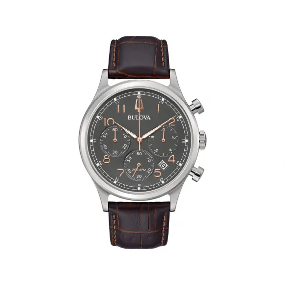 宝路华/Bulova High-Precision系列 43.00 MM 不锈钢 石英机芯 男表 96B356