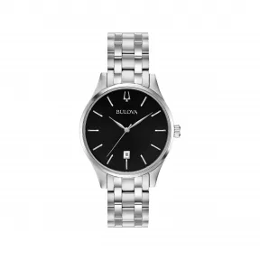 宝路华/Bulova Classic系列 36.00 MM 不锈钢 石英机芯 男表 96M150