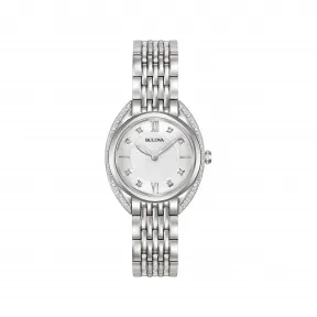 宝路华/Bulova Classic-Diamonds系列 30.00 MM 不锈钢 石英机芯 女表 96R212