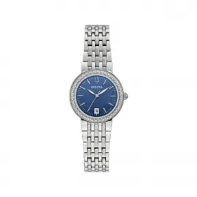 宝路华/Bulova Classic-Diamonds系列 26.00 MM 不锈钢 石英机芯 女表 96R240