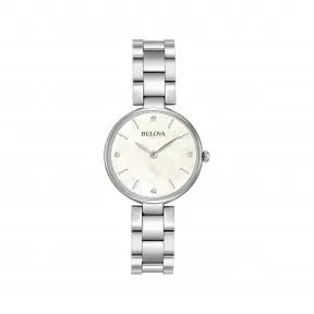 宝路华/Bulova Classic-Diamonds系列 27.00 MM 不锈钢 石英机芯 女表 96S159