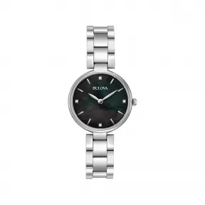 宝路华/Bulova Classic-Diamonds系列 27.00 MM 不锈钢 石英机芯 女表 96S173