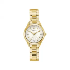 宝路华/Bulova Classic 系列 28 mm 金色不锈钢 石英机芯 女表 97P150