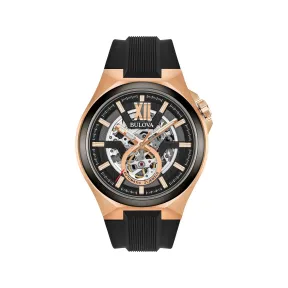 宝路华/Bulova Classic Automatic 系列 46 mm 玫瑰金色不锈钢 自动机械机芯 男表 98A177