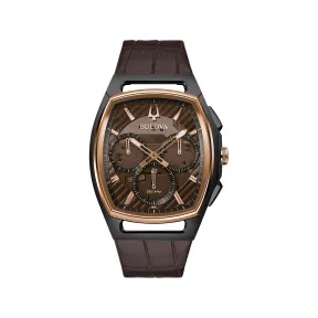 宝路华/Bulova Curv 系列 41.65 mm 玫瑰金色不锈钢 石英机芯 男表 98A264