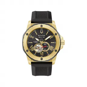 宝路华/Bulova Marine Star Automatic 系列 44.5 mm 金色不锈钢 自动机械机芯 男表 98A272