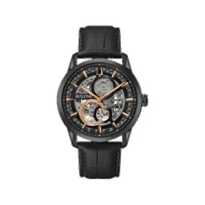 宝路华/Bulova Classic Automatic 系列 43 mm 黑色不锈钢 自动机械机芯 男表 98A283