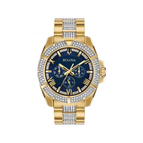 宝路华/Bulova  44 MM 不锈钢 石英机芯 手表 98C128