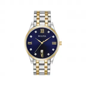 宝路华/Bulova  40 MM 不锈钢 石英机芯 手表 98D130