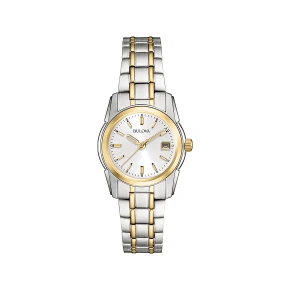 宝路华/Bulova Classic 系列 26 mm 间金色不锈钢 石英机芯 女表 98M105