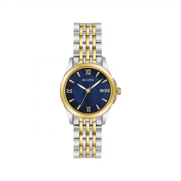 宝路华/Bulova Classic系列 27.00 MM 不锈钢 石英机芯 女表 98M124