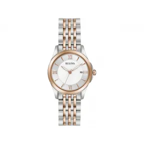 宝路华/Bulova Classic系列 27.00 MM 不锈钢 石英机芯 女表 98M125