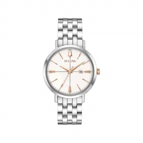 宝路华/Bulova Aerojet系列 35.00 MM 不锈钢 石英机芯 女表 98M130
