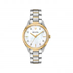 宝路华/Bulova Classic 系列 32.5 mm 间金色不锈钢 石英机芯 女表 98P184