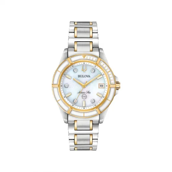 宝路华/Bulova Marine Star 系列 34 mm 银色不锈钢  女表 98P186