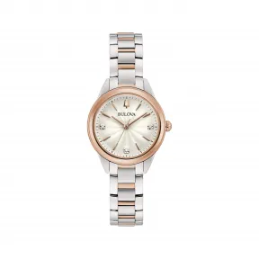 宝路华/Bulova Sutton系列 28.00 MM 不锈钢 石英机芯 女表 98P200