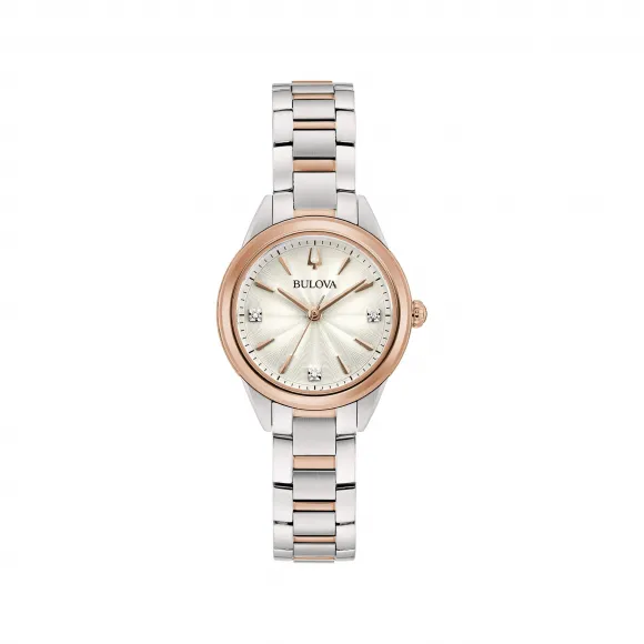 宝路华/Bulova Sutton系列 28.00 MM 不锈钢 石英机芯 女表 98P200