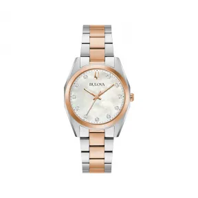 宝路华/Bulova Classic 系列 31x37.5 mm 间玫瑰金色的不锈钢 石英机芯 女表 98P207