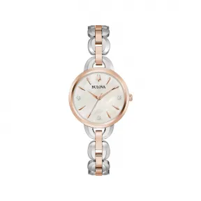 宝路华/Bulova Classic-Diamonds系列 28.00 MM 不锈钢 石英机芯 女表 98P210