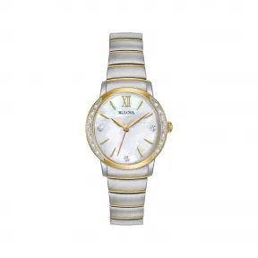 宝路华/Bulova Classic-Diamonds系列 28.00 MM 不锈钢 石英机芯 女表 98R231