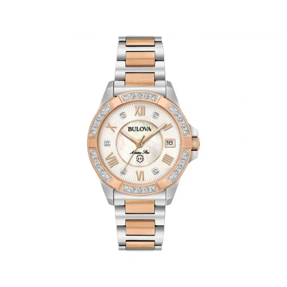 宝路华/Bulova Marine-Star系列 32.00 MM 不锈钢 石英机芯 女表 98R234