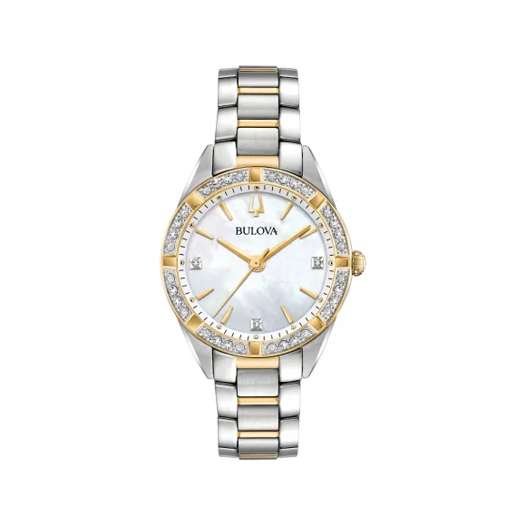 宝路华/Bulova Classic 系列 32.5 mm 间金色不锈钢 石英机芯 女表 98R263