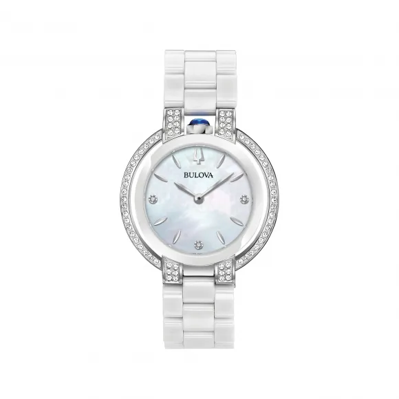 宝路华/Bulova  35 MM 不锈钢& 陶瓷制品 石英机芯 手表 98R265