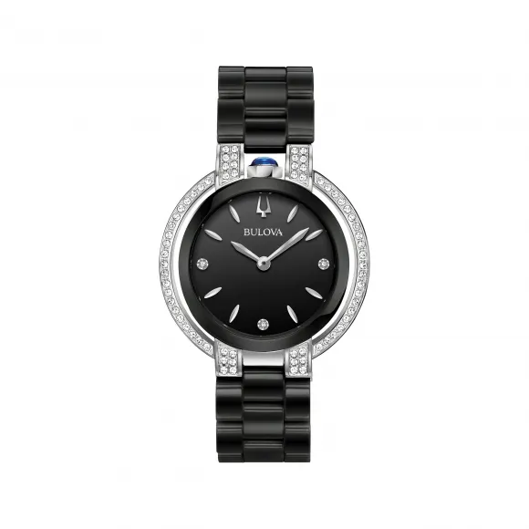 宝路华/Bulova  35 MM 不锈钢& 陶瓷制品 石英机芯 手表 98R266