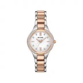 宝路华/Bulova Classic-Diamonds系列 28.00 MM 不锈钢 石英机芯 女表 98R272