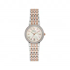 宝路华/Bulova Classic-Diamonds系列 26.00 MM 不锈钢 石英机芯 女表 98R280