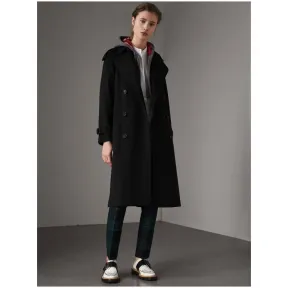 博百利/Burberry 女士 羊绒 Trench 风衣 (黑色) 40667731