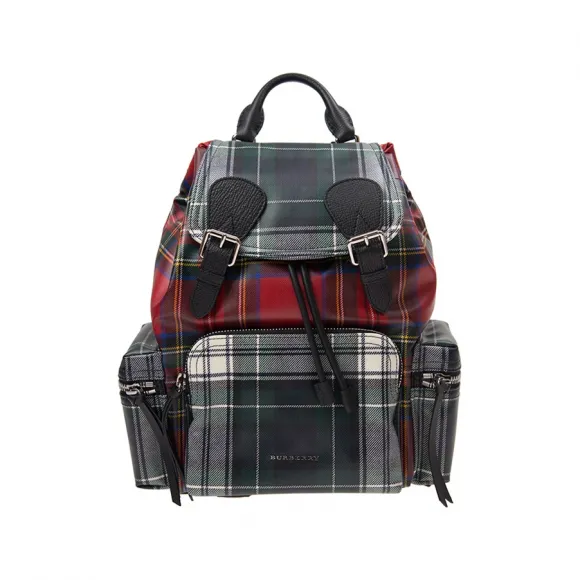 博百利/Burberry 綠色/紅色 PVC  双肩包 4067685