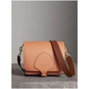 博百利/Burberry 女士 The Satchel - 方型皮革萨奇尔包 (驼色) 40695071
