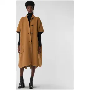 博百利/Burberry 女士 双面两用格纹宽松款披肩 (驼色) 40698631