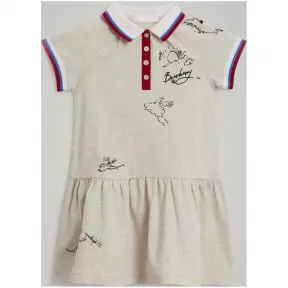 博百利/Burberry  弹力棉质 Polo 衫式连衣裙 (麻灰白)  40715361