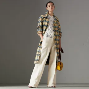 博百利/Burberry 女士 地标图案混纺丝质羊绒衫 (自然白) 40719291