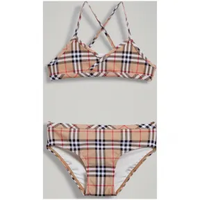 博百利/Burberry  Vintage 格纹比基尼 (驼色)  40730501