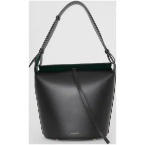 博百利/Burberry 女士 The Bucket - 中号皮革水桶包 (黑色) 40758901