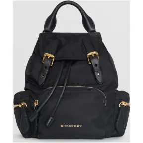 博百利/Burberry 女士 The Rucksack - 小号尼龙斜背式军旅背包 (黑色) 40759721