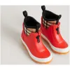 博百利/Burberry  Vintage 格纹拼橡胶雨靴 (亮红色)  40759941