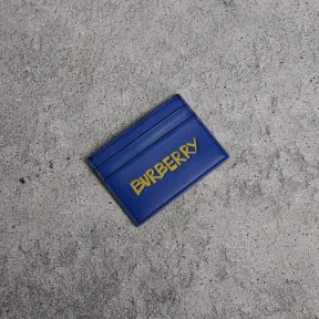 博百利/Burberry  涂鸦印花皮革卡片夹 (牛仔蓝)  40762741
